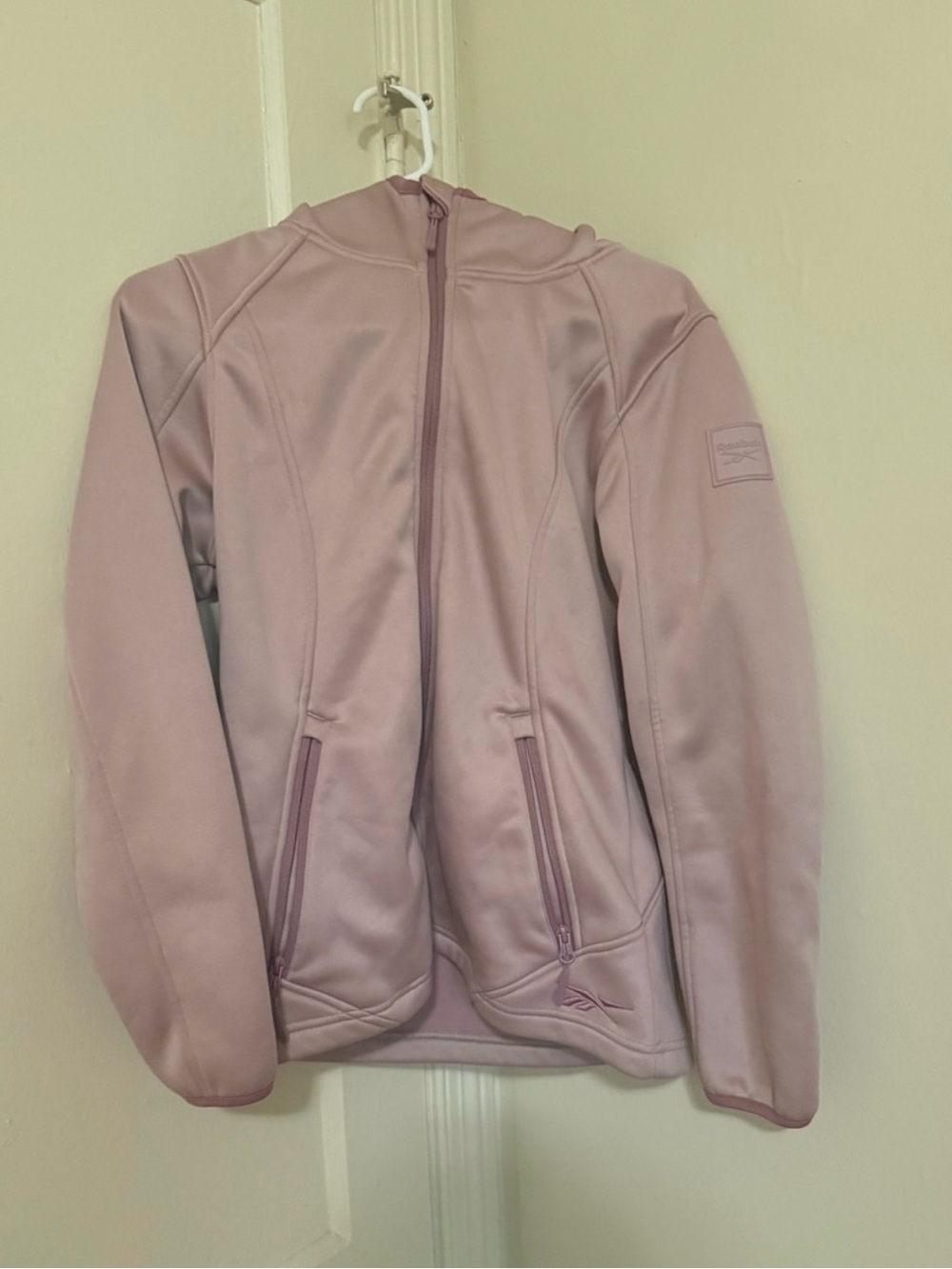 Reebok Light Pink Full-Zip Bomber Jacket